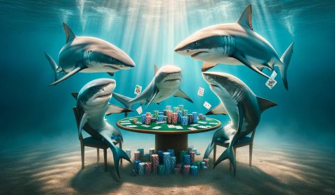 kā-spēlēt-pokeru,-pokera-noteikumi-un-stratēģija haizivis spēlē pokeru
